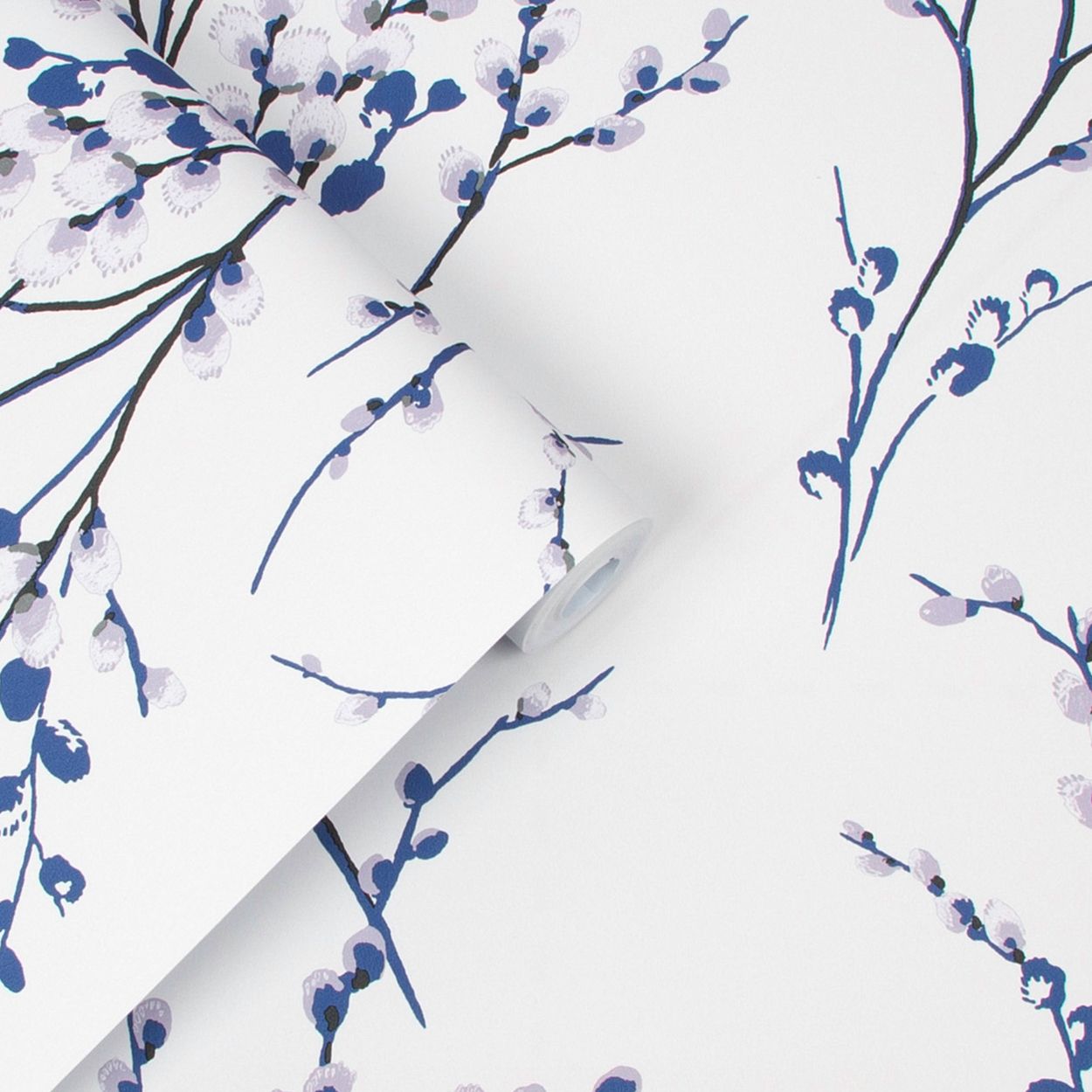 Laura Ashley Pussy Willow Midnight Wallpaper