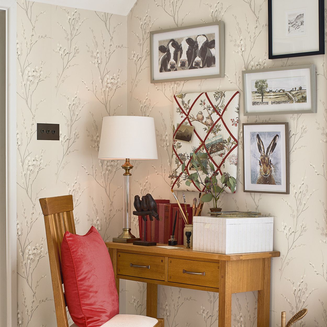 Laura Ashley Pussy Willow Dove Grey Wallpaper