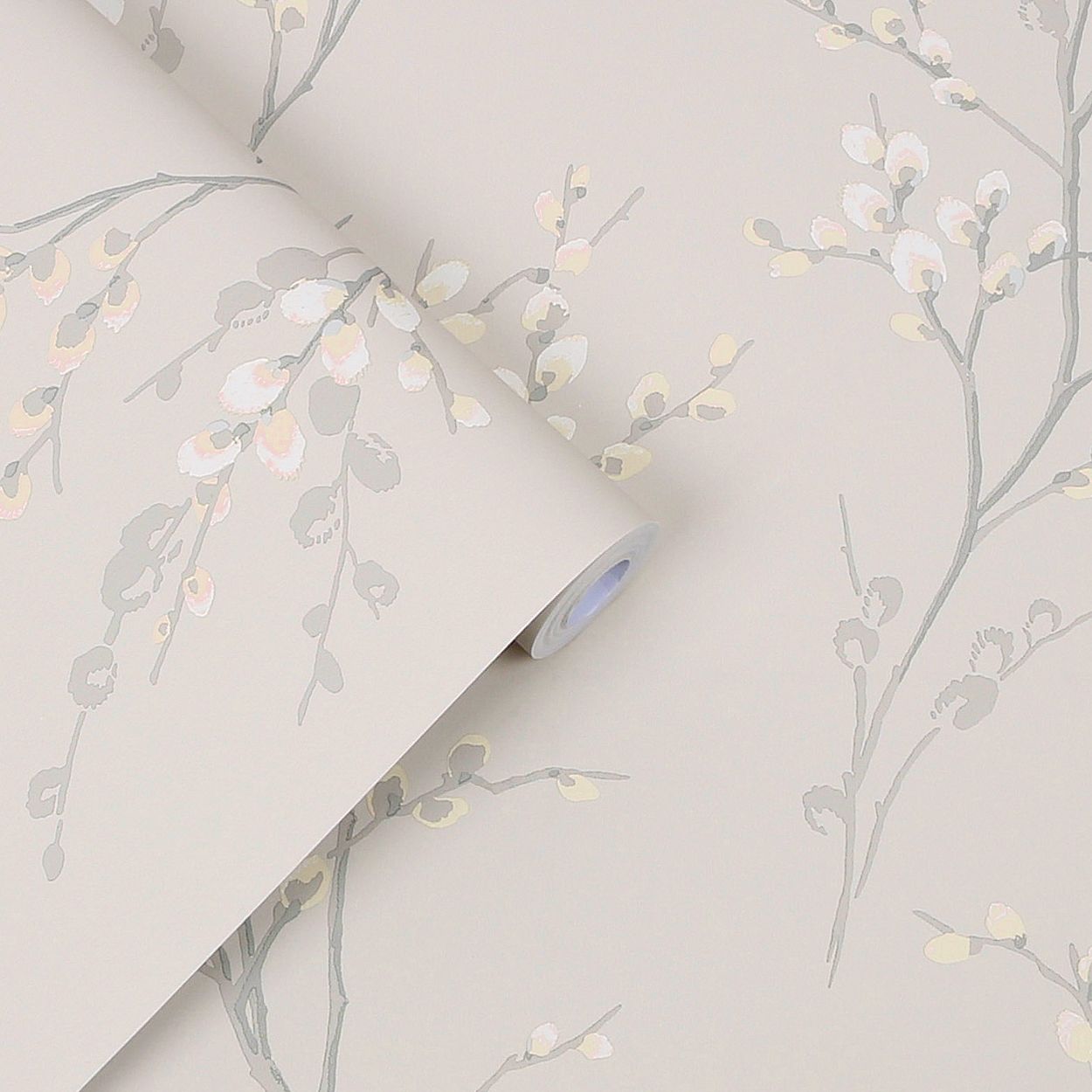 Laura Ashley Pussy Willow Dove Grey Wallpaper