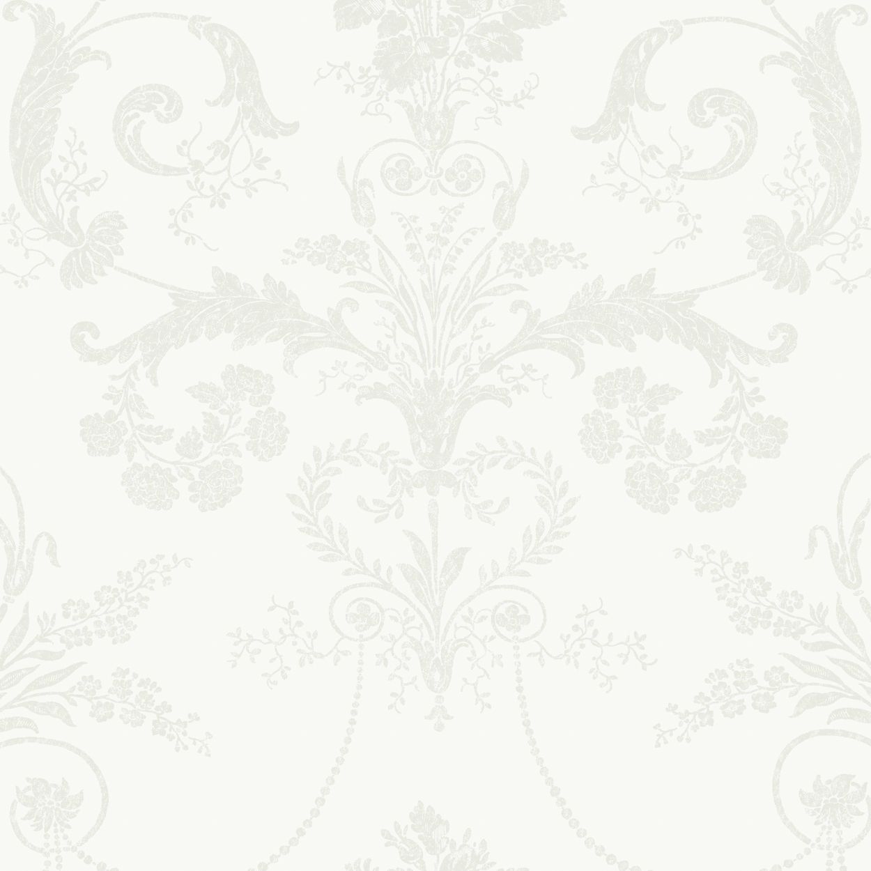Laura Ashley Josette White Wallpaper