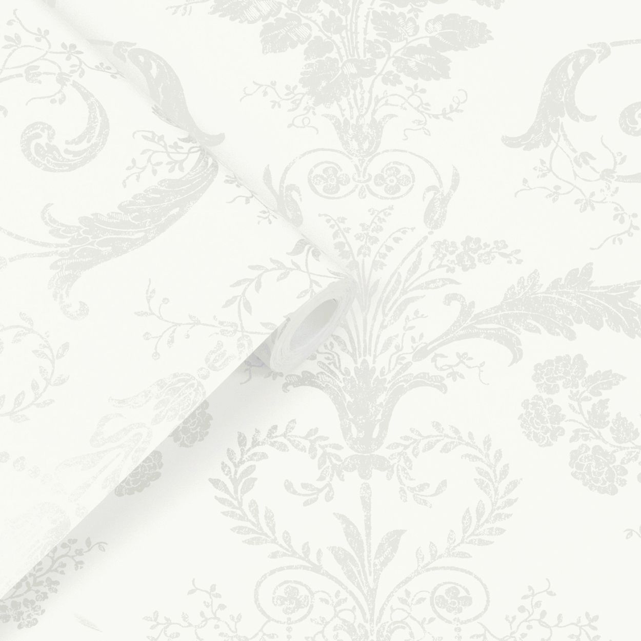 Laura Ashley Josette White Wallpaper
