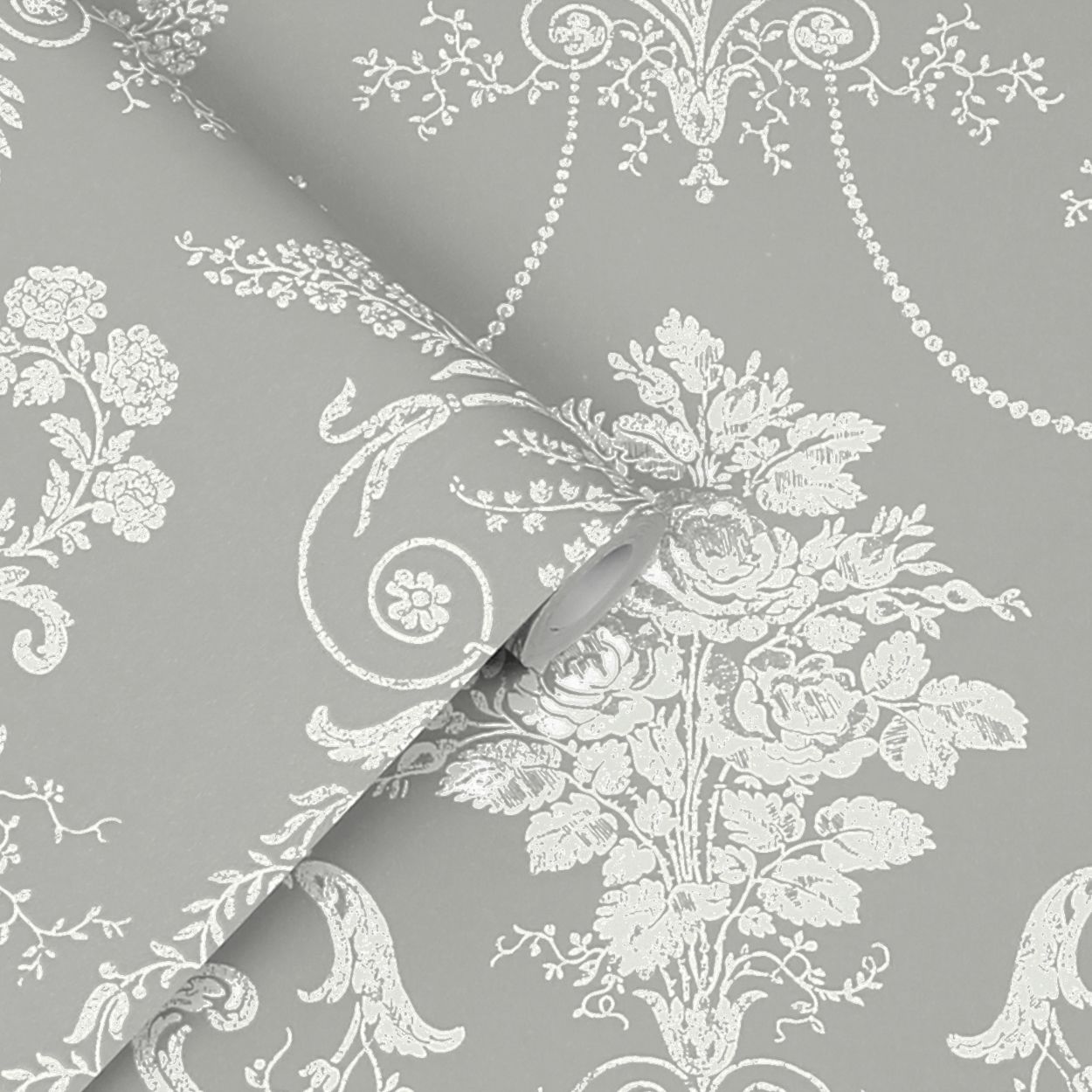 Laura Ashley Josette Steel Wallpaper