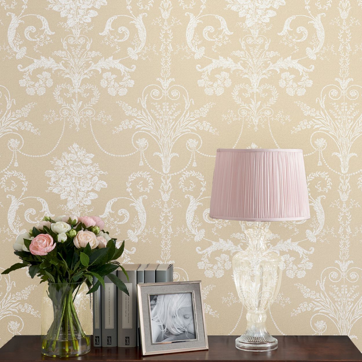Laura Ashley Josette Linen Wallpaper