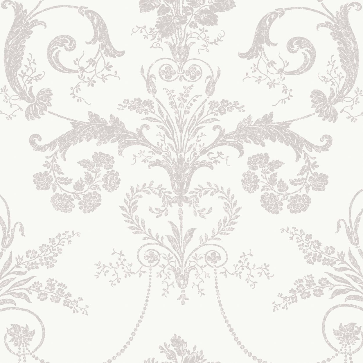 Laura Ashley Josette Dove Grey & White Wallpaper