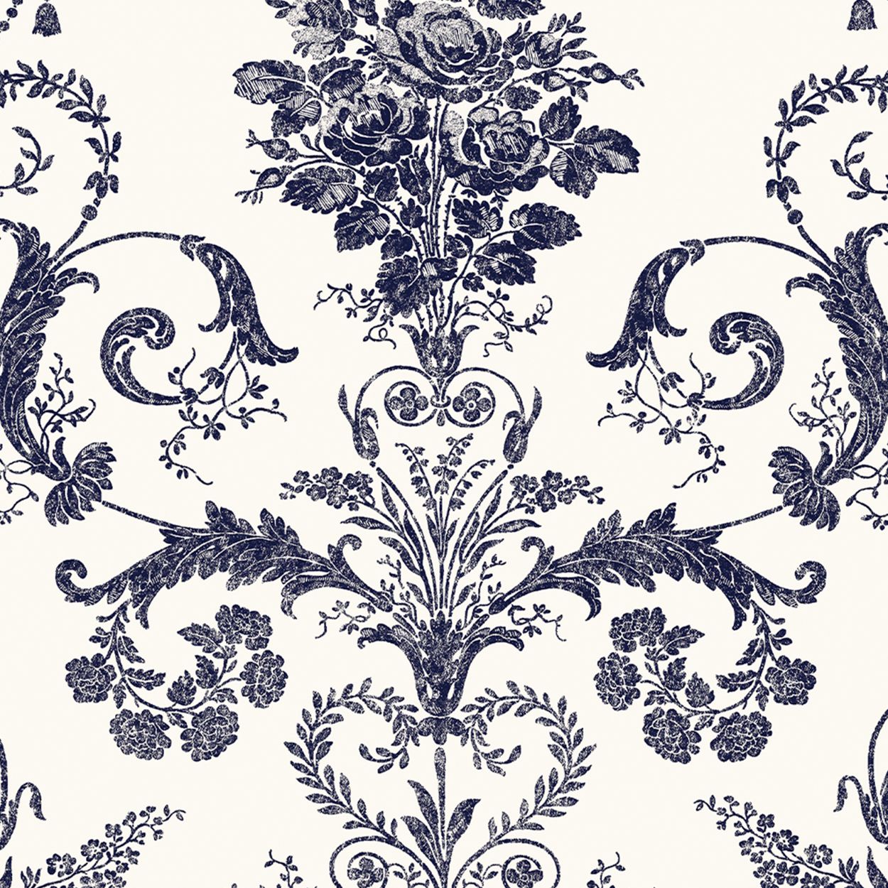 Laura Ashley Josette Off White & Midnight Wallpaper