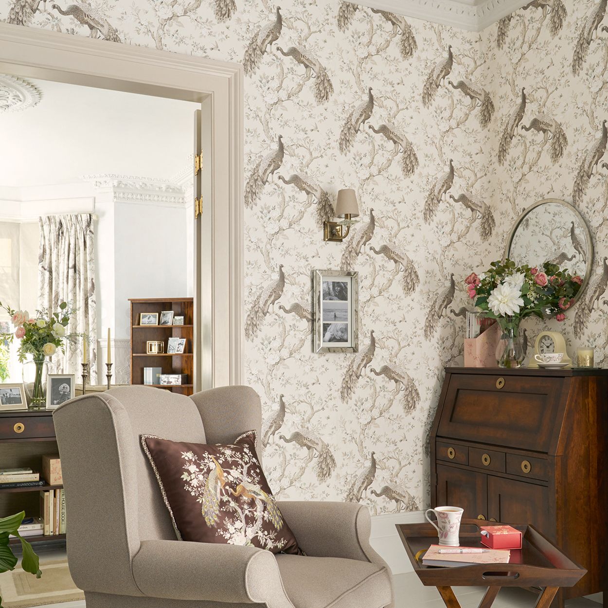 Laura Ashley Belvedere Duck Egg Wallpaper