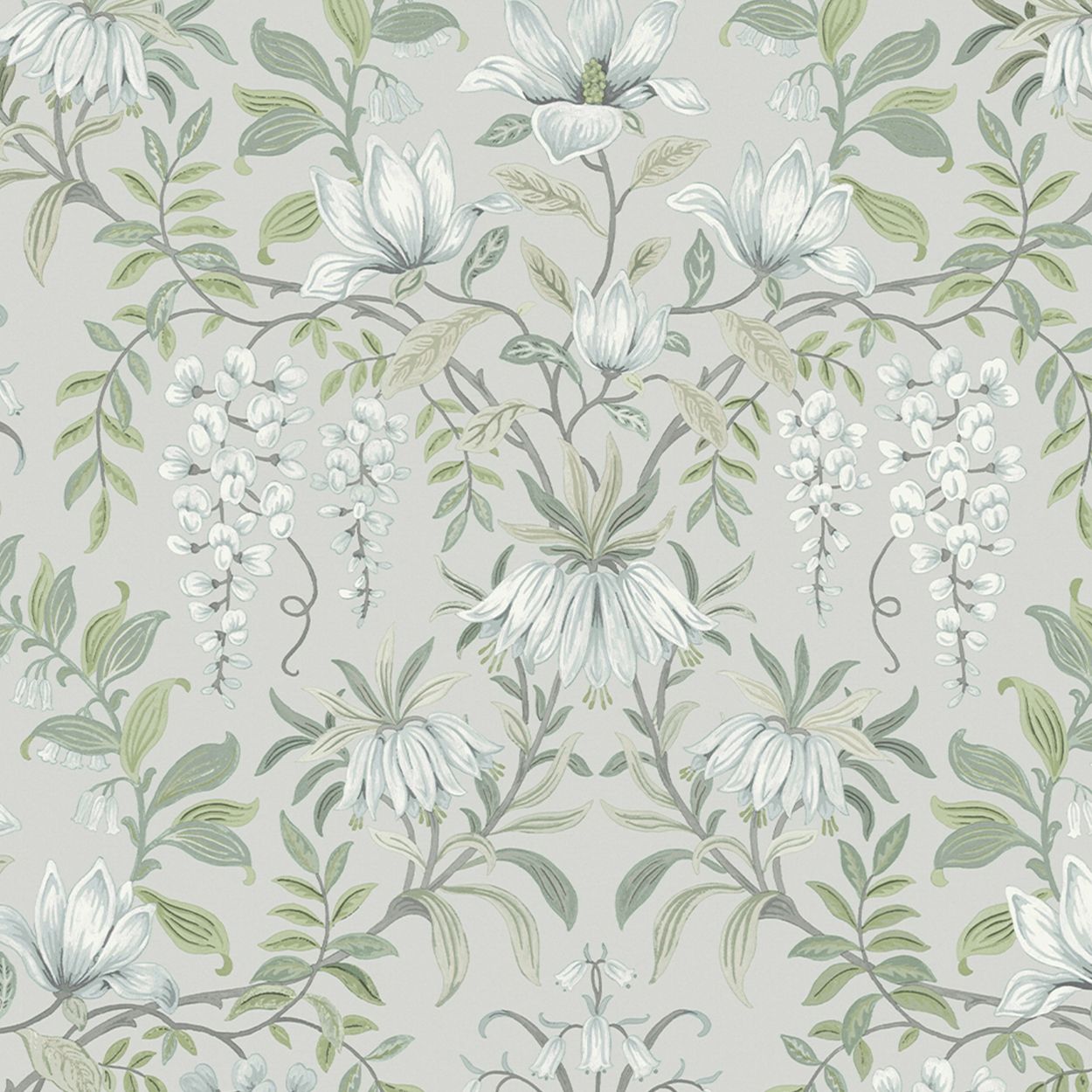 Laura Ashley Parterre Off White & Seaspray Wallpaper