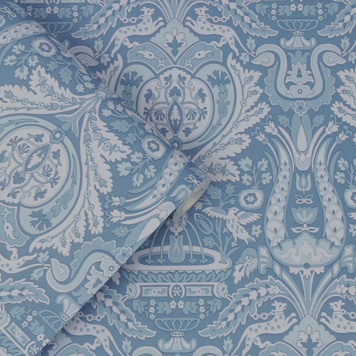 Laura Ashley Tapestry Floral Slate Grey Wallpaper