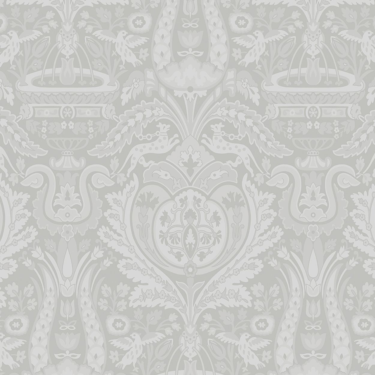 Laura Ashley Heraldic Damask Dusky Seaspray Wallpaper