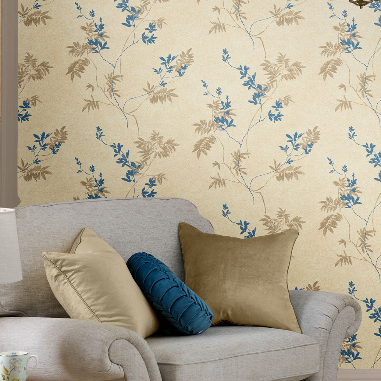 Laura Ashley Mari Gold Wallpaper