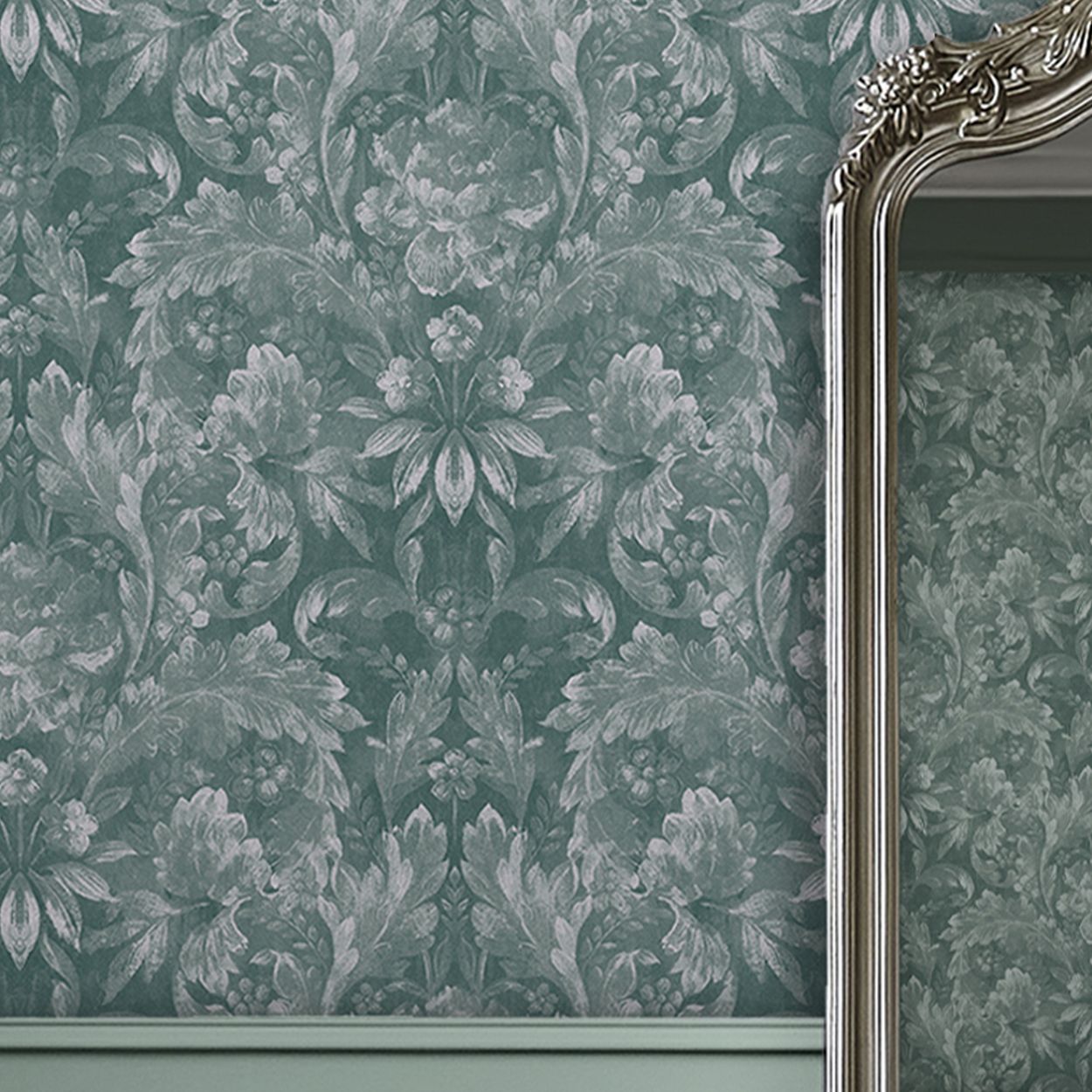Laura Ashley Apolline Jade Green Wallpaper