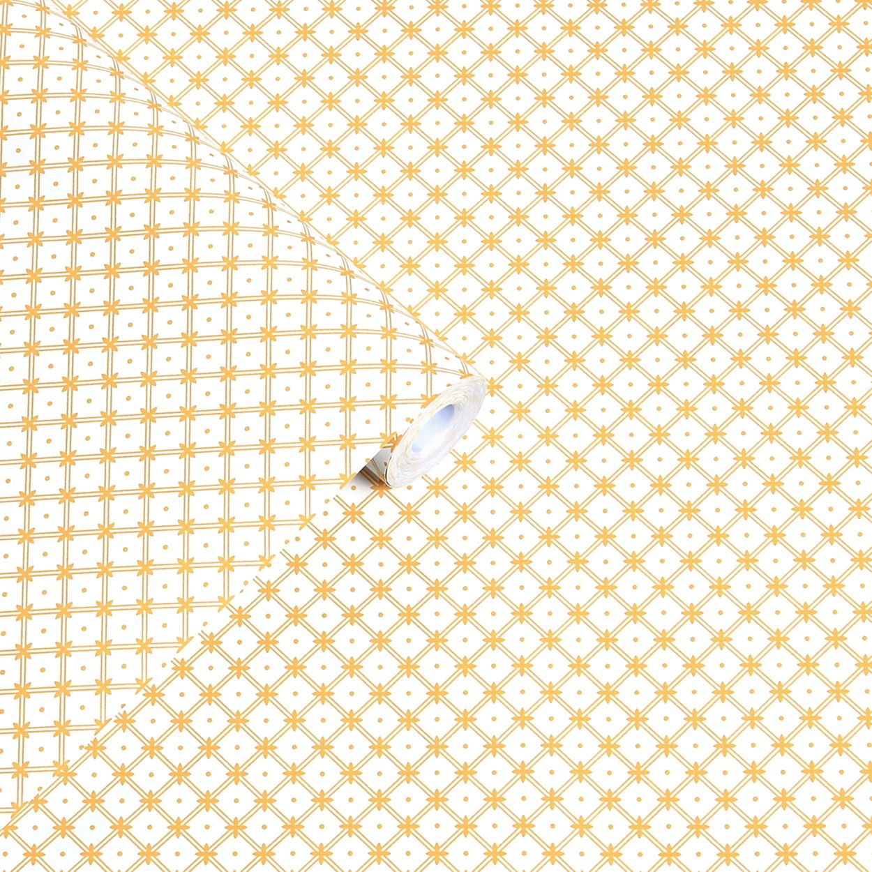 Laura Ashley Wickerwork Pale Ochre Yellow Wallpaper