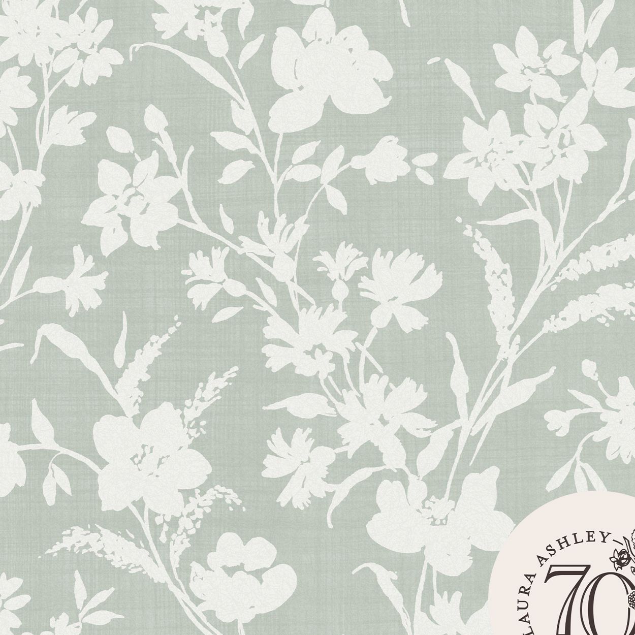 Laura Ashley Rye Sage Green Wallpaper