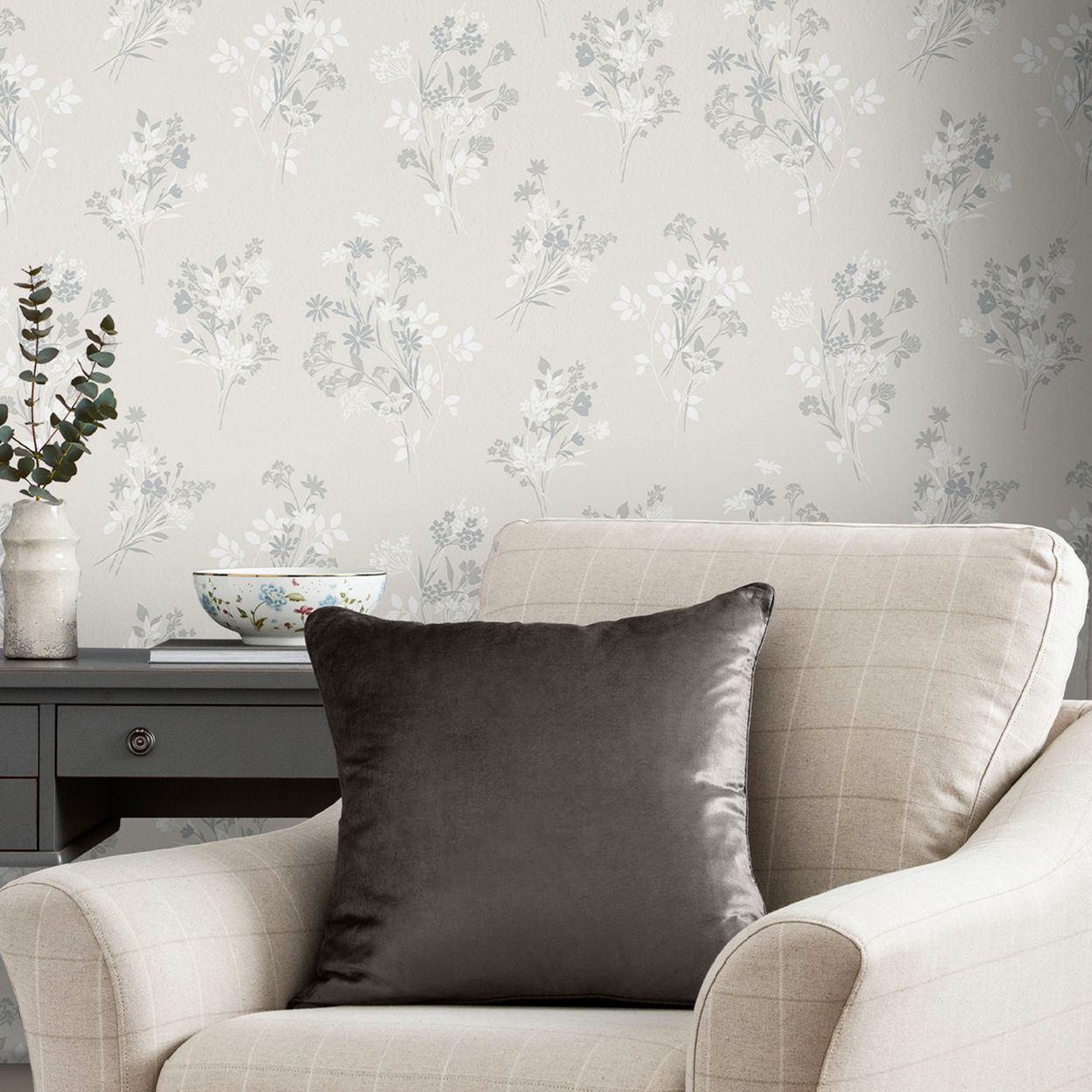 Laura Ashley Igerna Natural Wallpaper