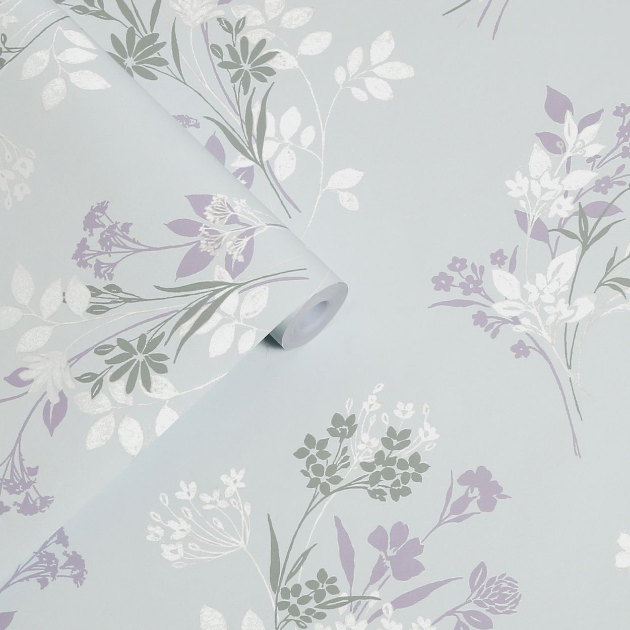 Laura Ashley Igerna Pale Duck Egg Blue Wallpaper
