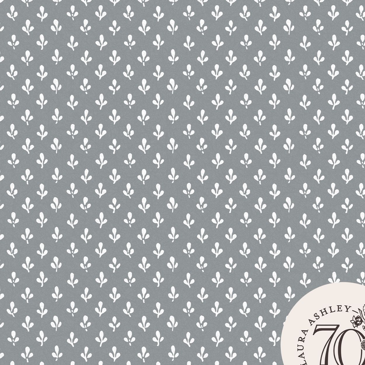 Laura Ashley Trefoil Slate Grey Wallpaper