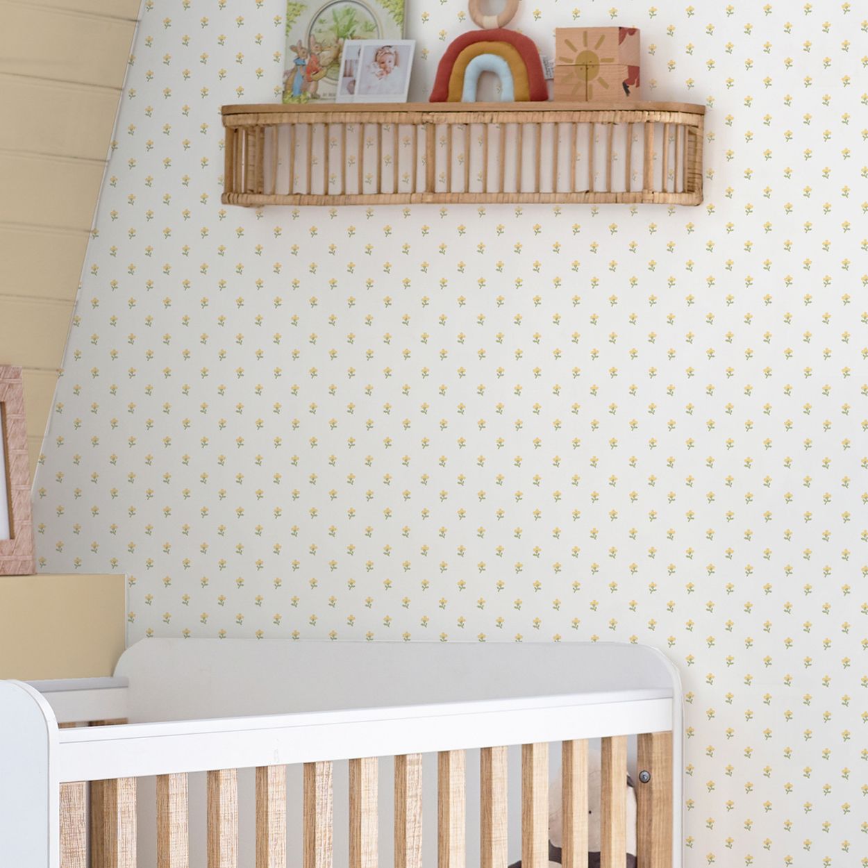 Laura Ashley Wood Violet Ochre Yellow Wallpaper