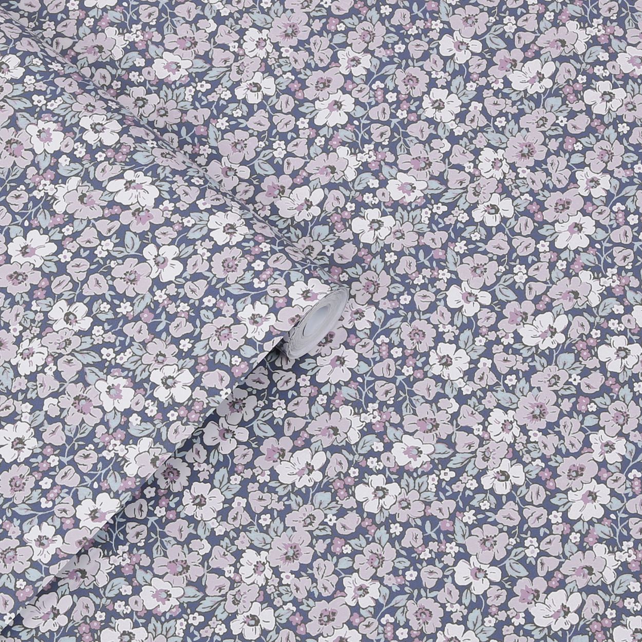 Laura Ashley Libby Purple Wallpaper