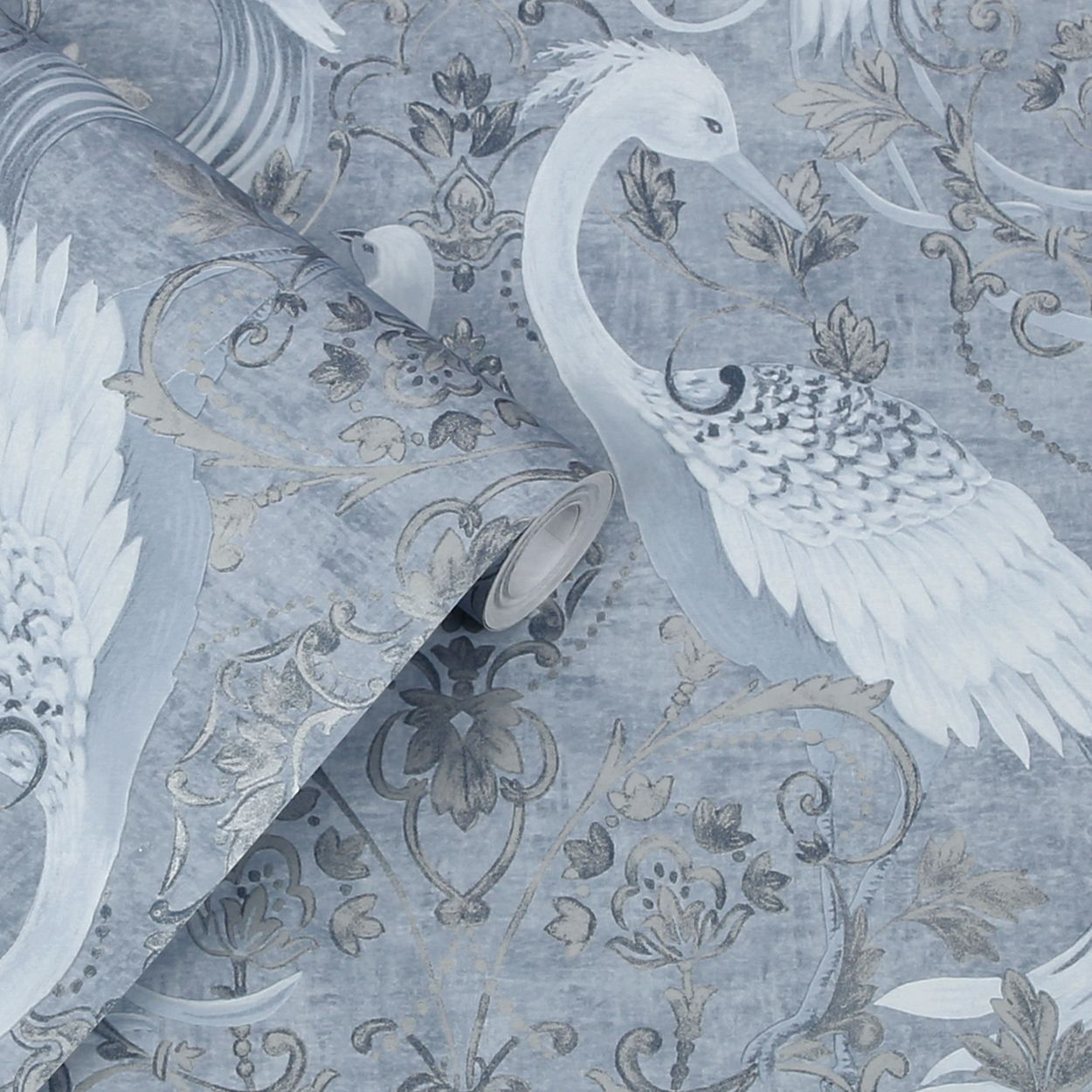 Laura Ashley Tregaron Midnight Blue Wallpaper