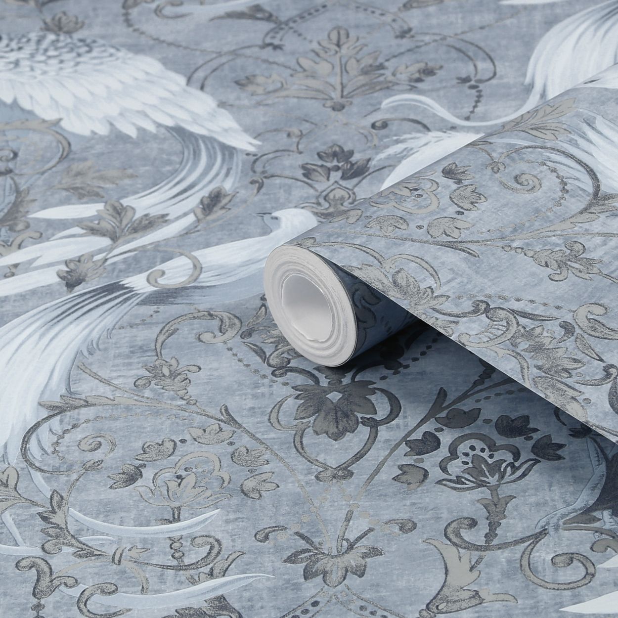 Laura Ashley Tregaron Midnight Blue Wallpaper