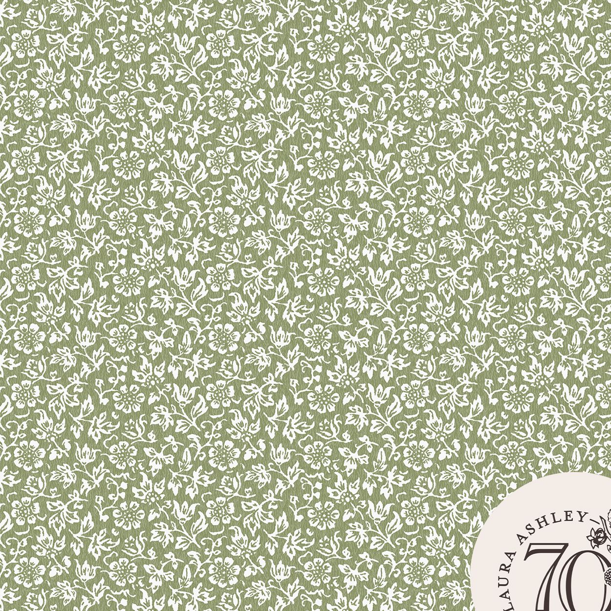 Laura Ashley Sweet Alyssum Moss Green Wallpaper