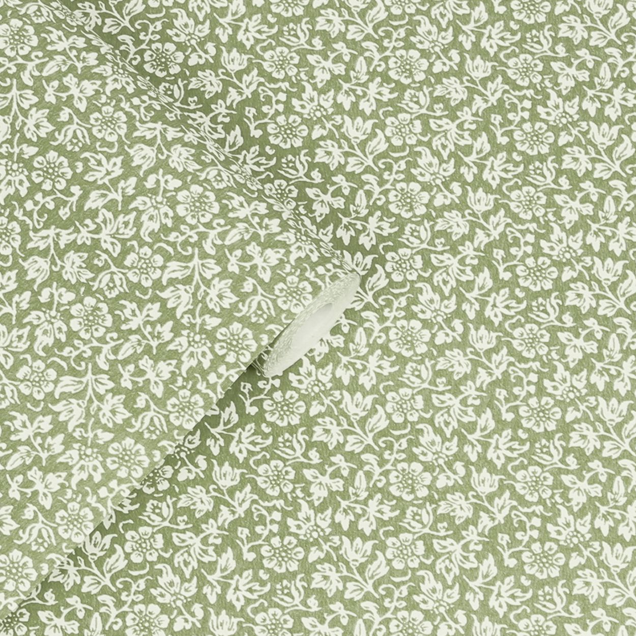 Laura Ashley Sweet Alyssum Moss Green Wallpaper