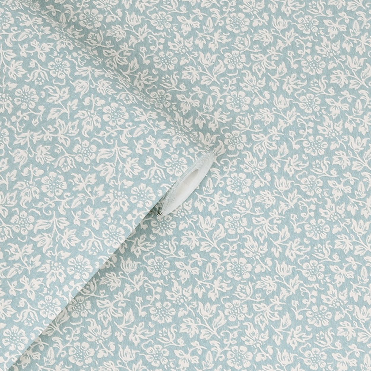 Laura Ashley Sweet Alyssum Pale Seaspray Blue Wallpaper