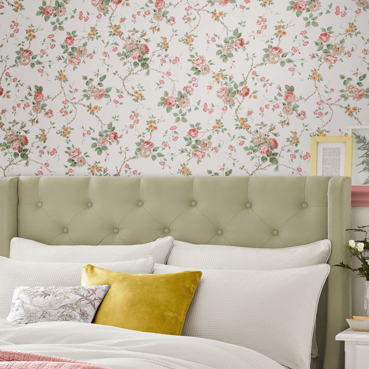 Laura Ashley Mountney Garden Antique Pink Wallpaper