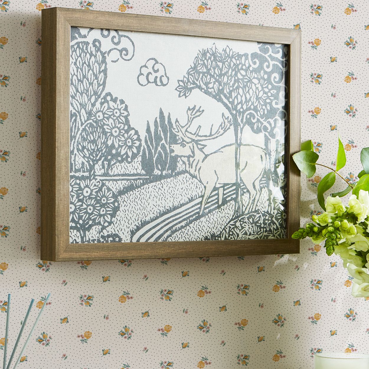 Laura Ashley Claudias Friend Pale Ochre Yellow Wallpaper