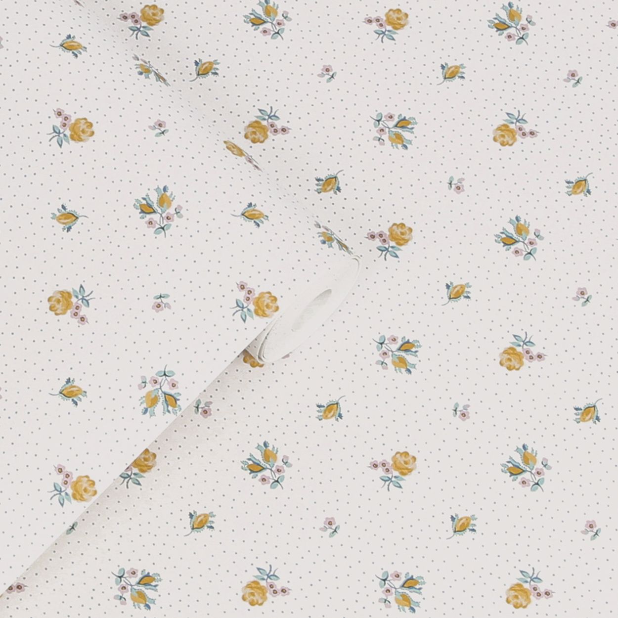 Laura Ashley Claudias Friend Pale Ochre Yellow Wallpaper