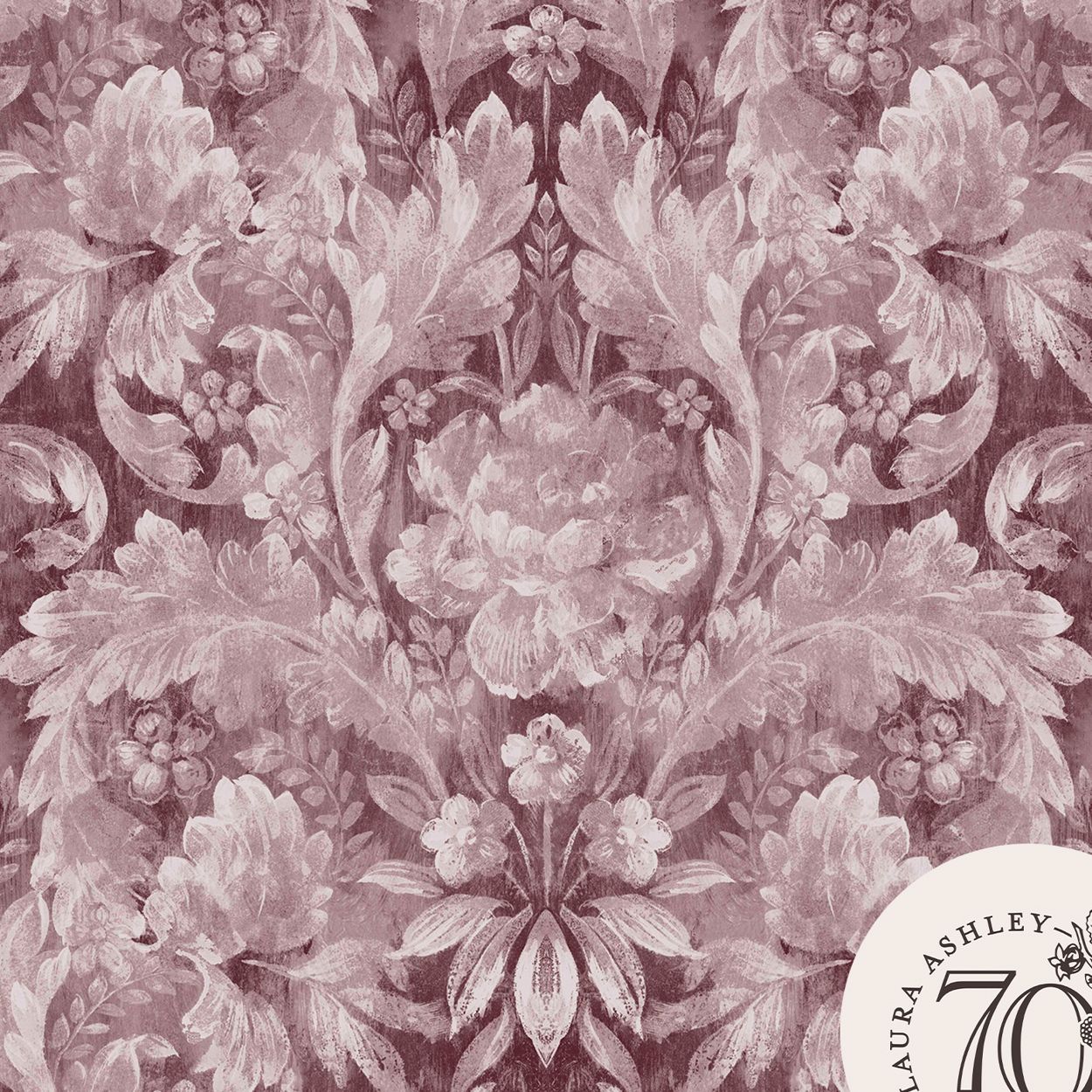 Laura Ashley Apolline Pale Blackberry Wallpaper