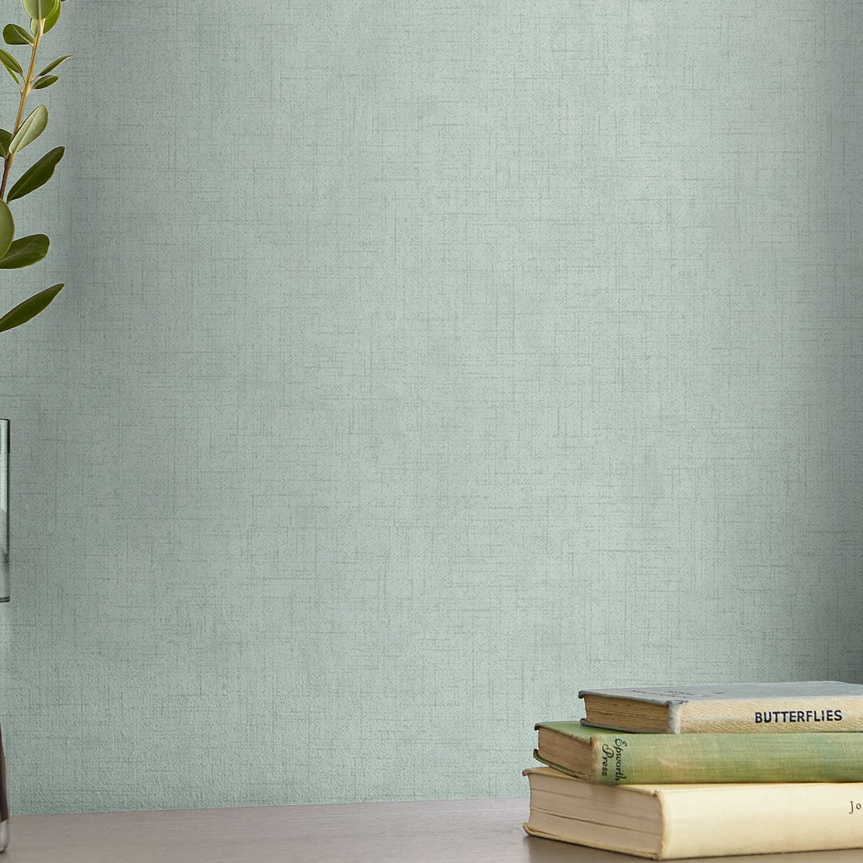 Laura Ashley Plain Duck Egg Wallpaper