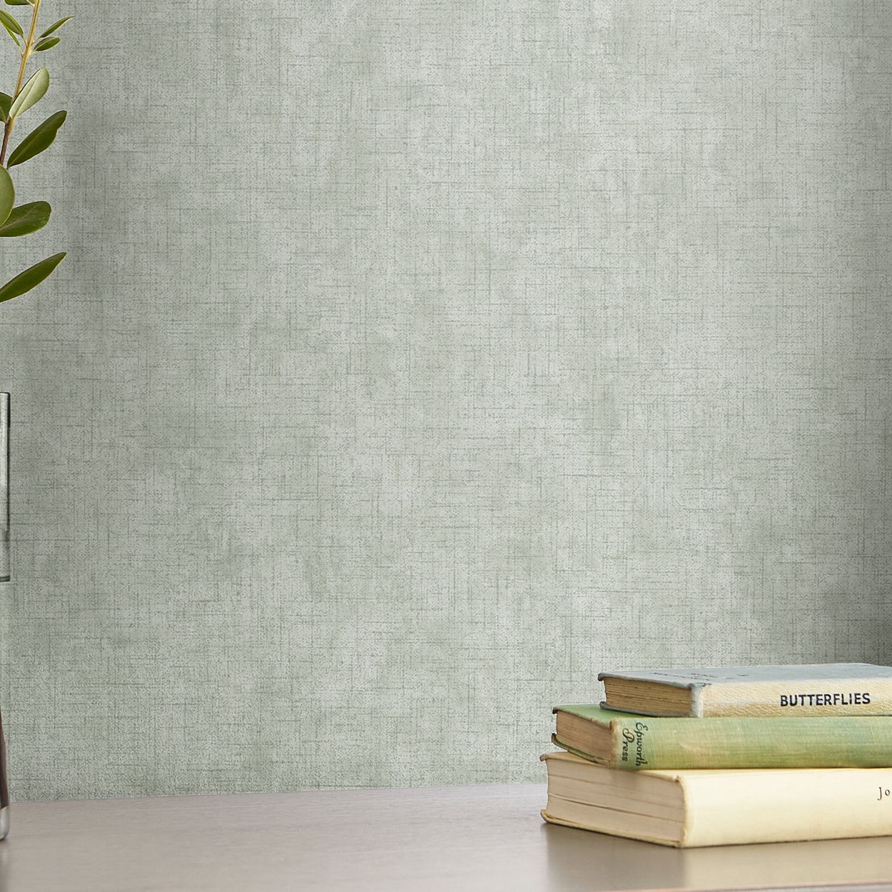 Laura Ashley Plain Sage Leaf Wallpaper