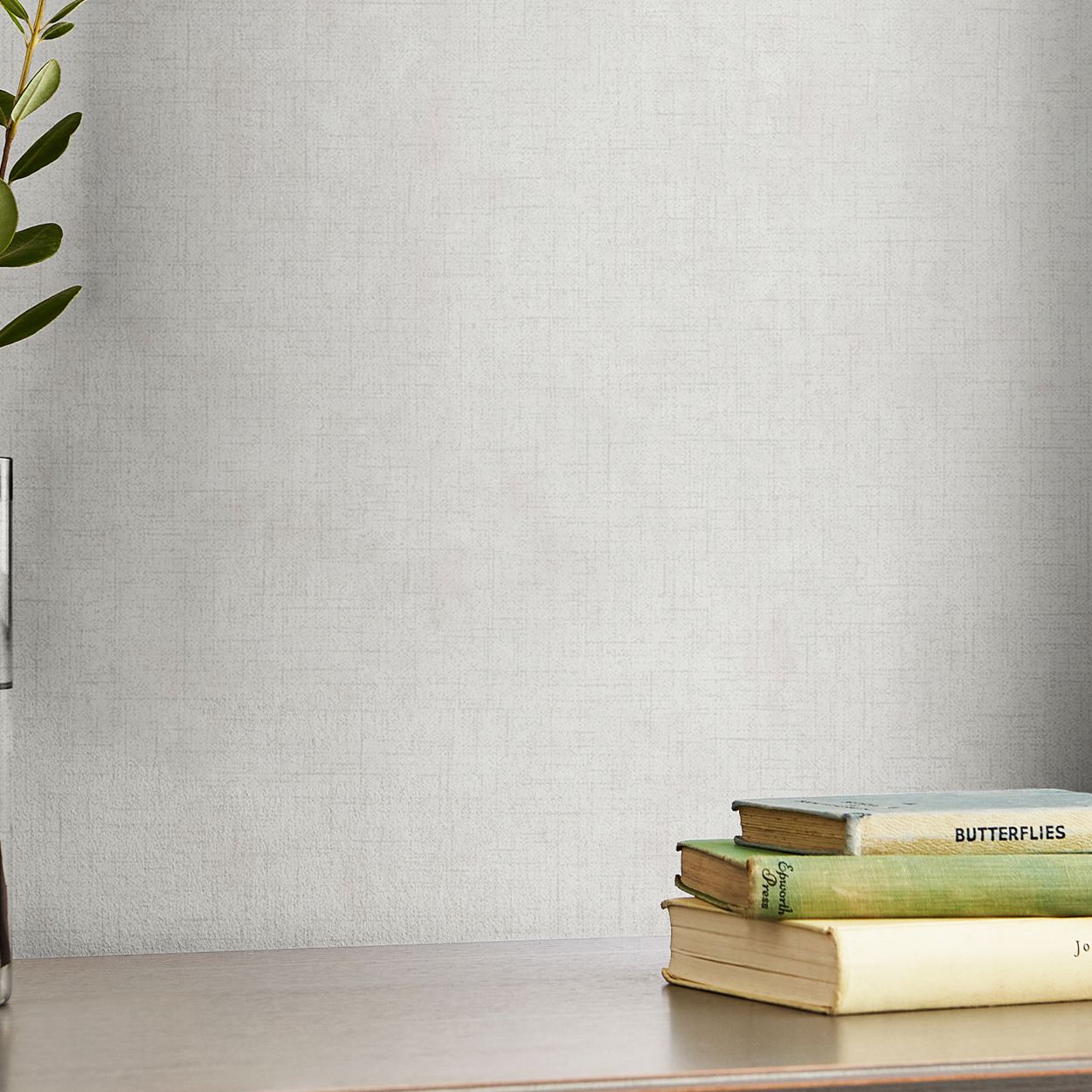 Laura Ashley Plain Pale Silver Wallpaper