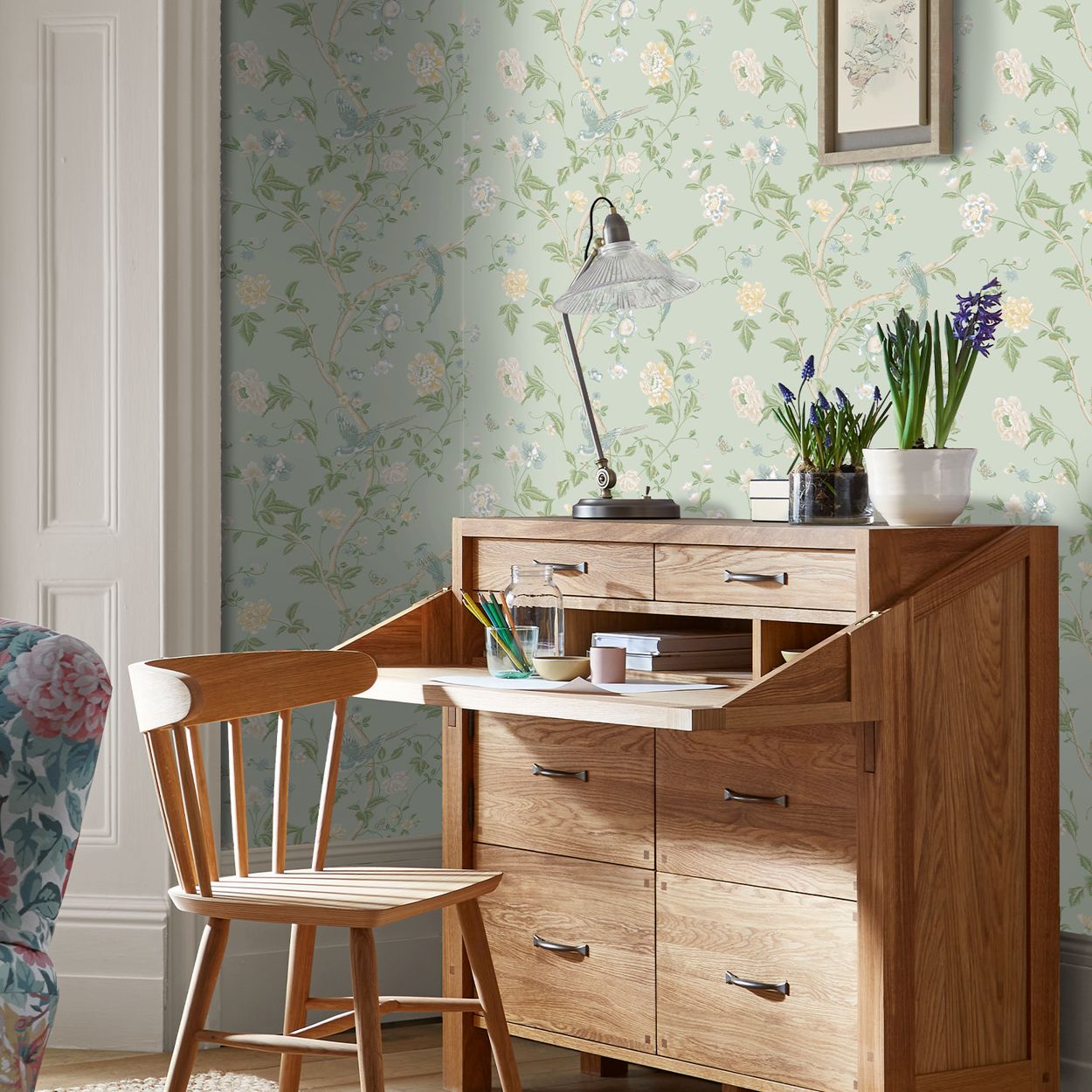 Laura Ashley Summer Palace Eau de Nil Wallpaper