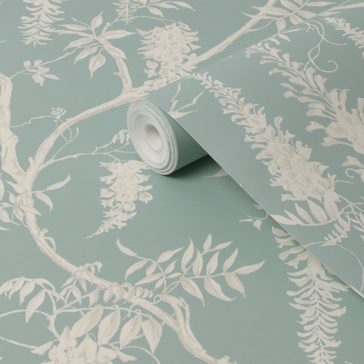 Next Wisteria Trails Duck Egg Wallpaper