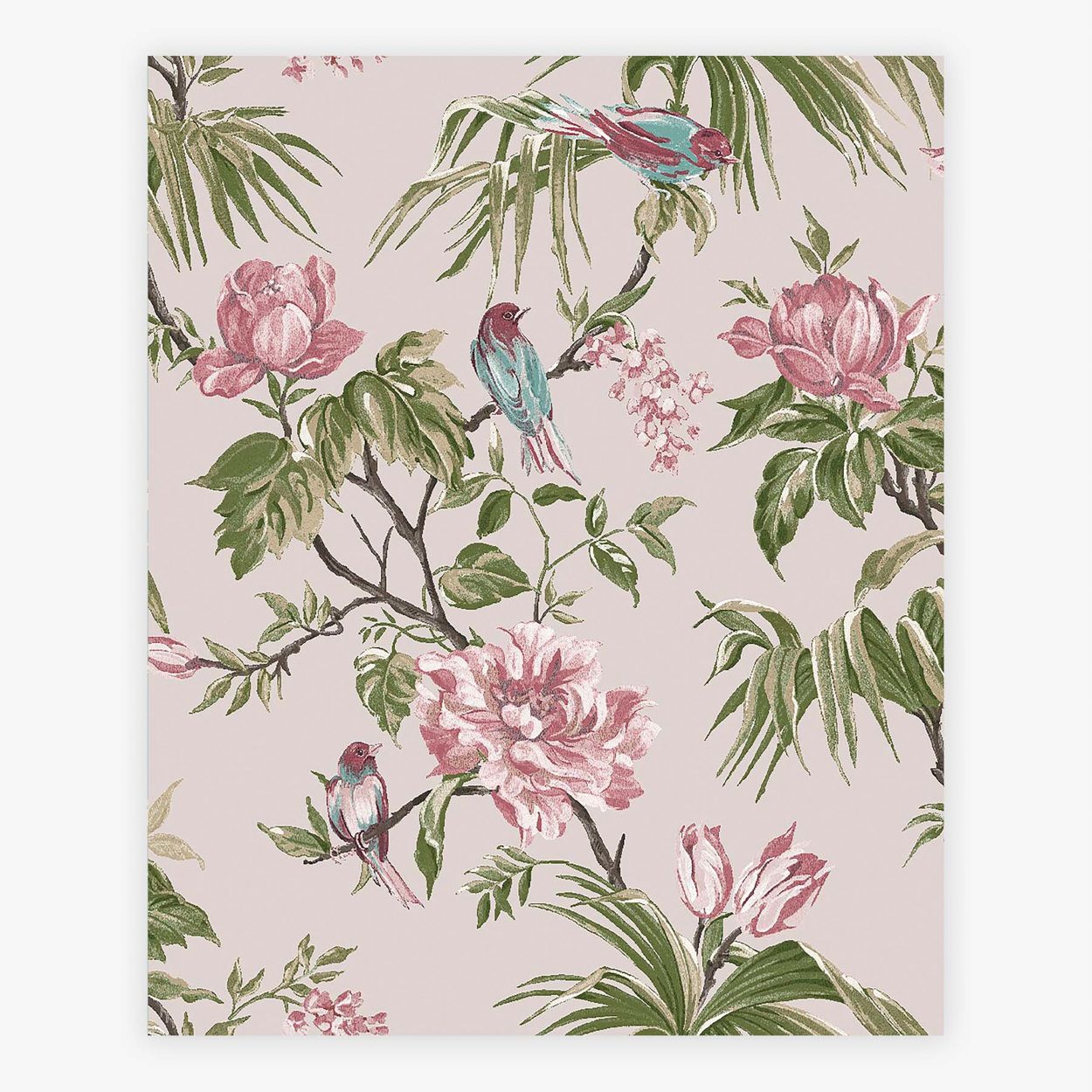 Next Birds & Blooms Mauve Wallpaper