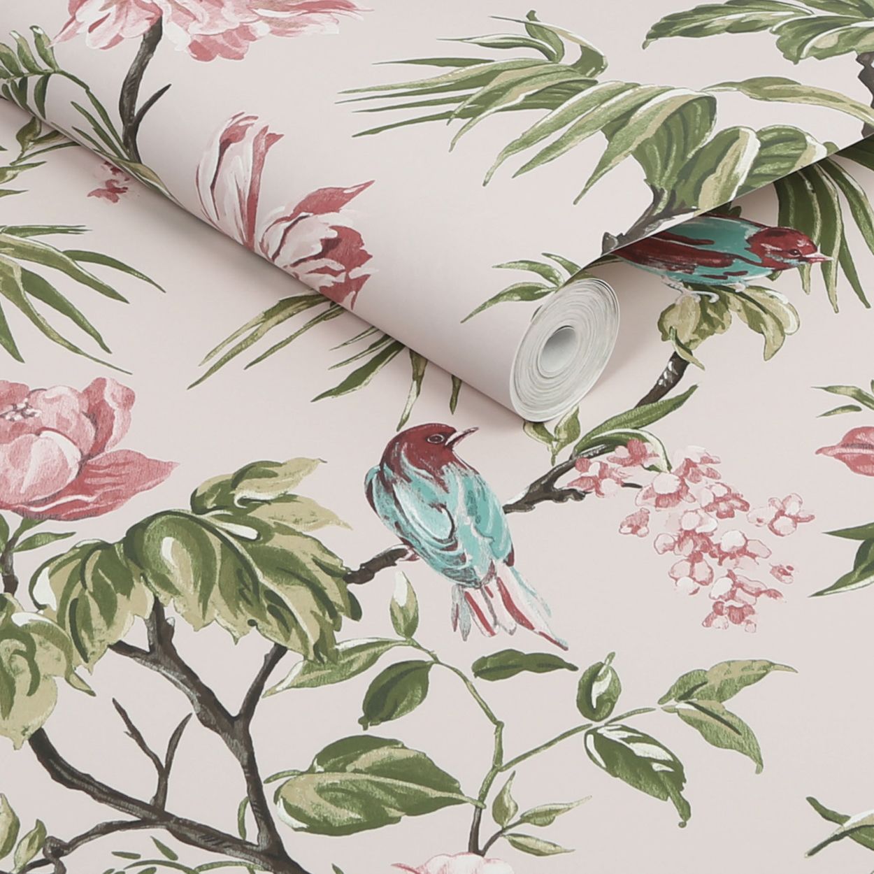 Next Birds & Blooms Mauve Wallpaper