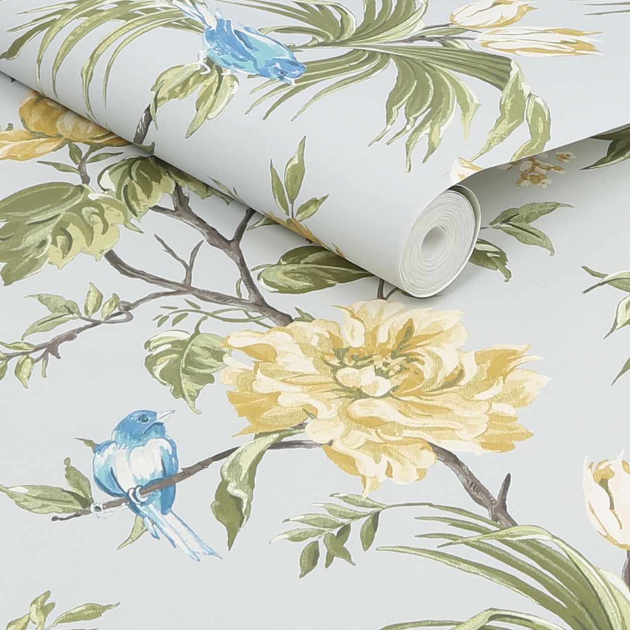 Next Birds and Blooms Grey Wallpaper