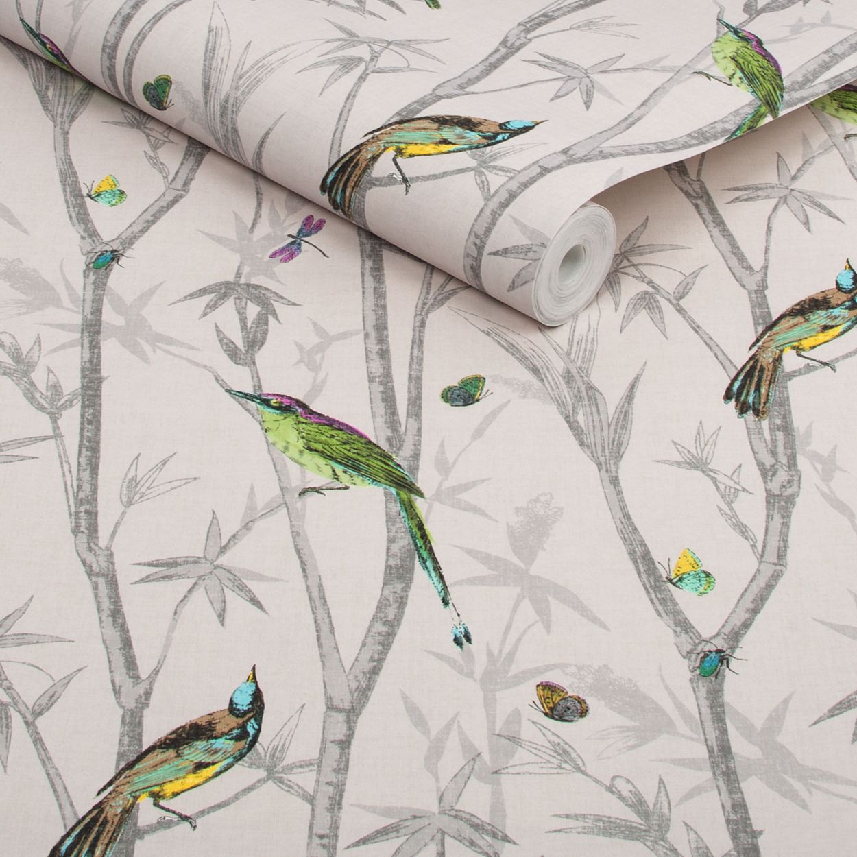 Next Chinoiserie Bird Trail Natural Wallpaper