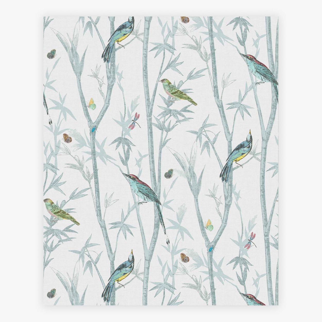 Next Chinoiserie Bird Trail Duck Egg Wallpaper