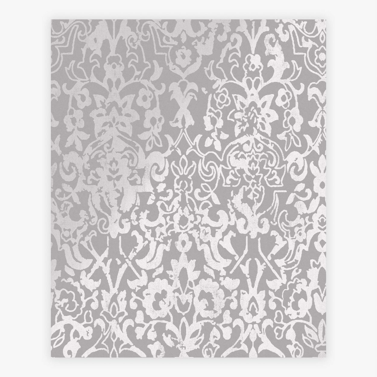 Next Majestic Damask Grey Wallpaper