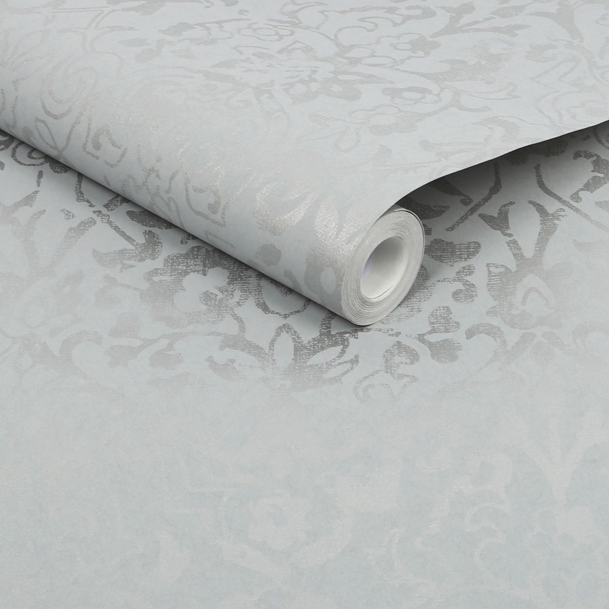Next Majestic Damask Grey Wallpaper