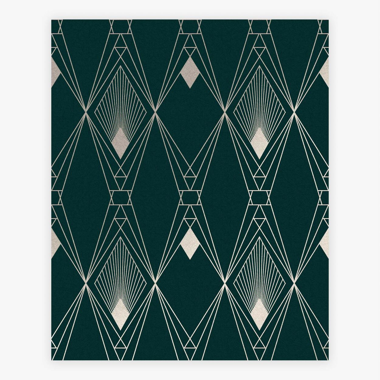 Next Deco Geometric Teal Wallpaper