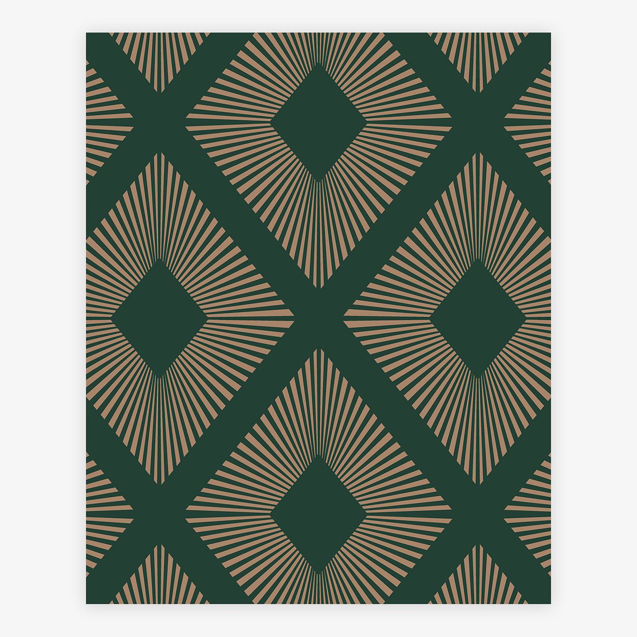 Next Deco Triangle Emerald Wallpaper