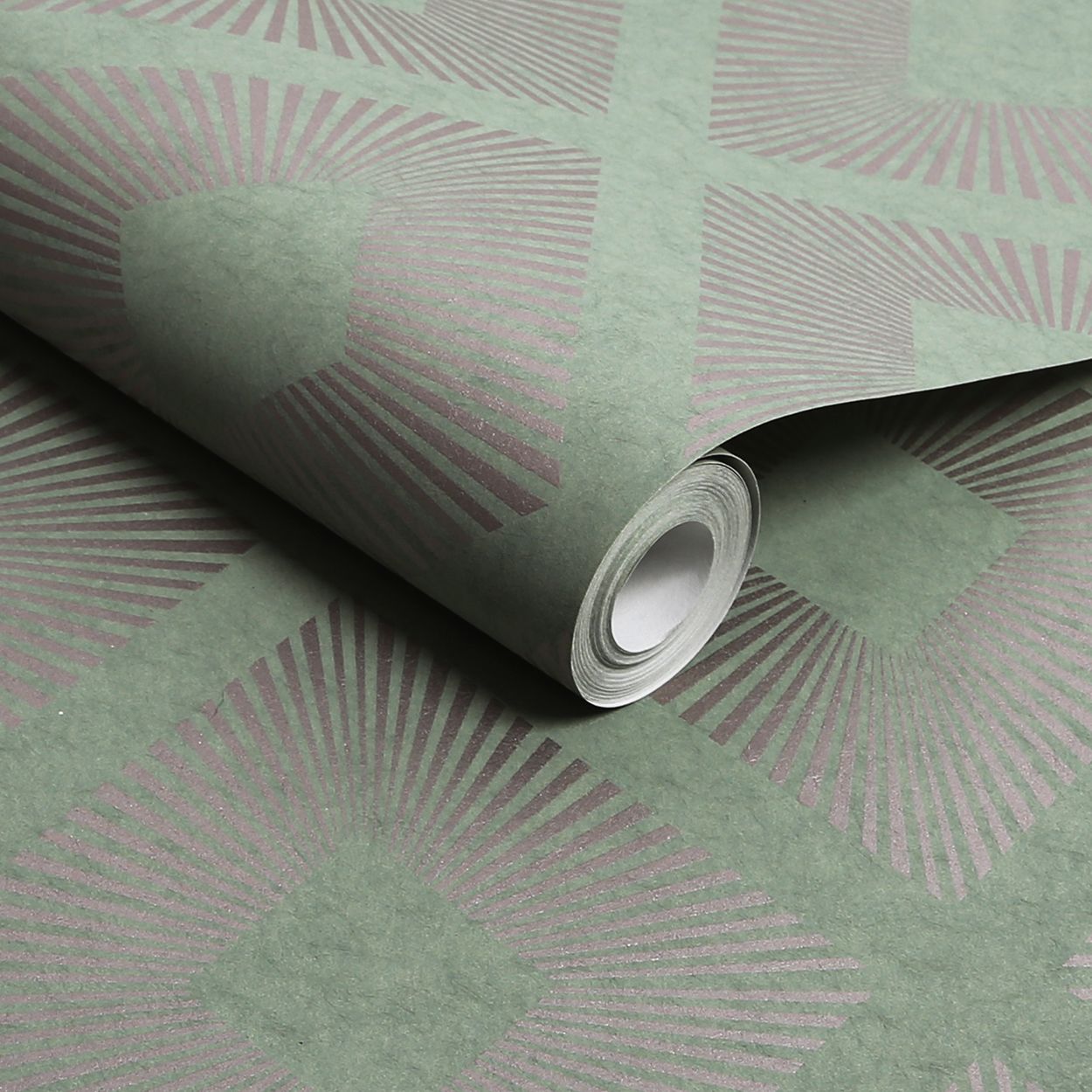 Next Deco Triangle Sage Wallpaper