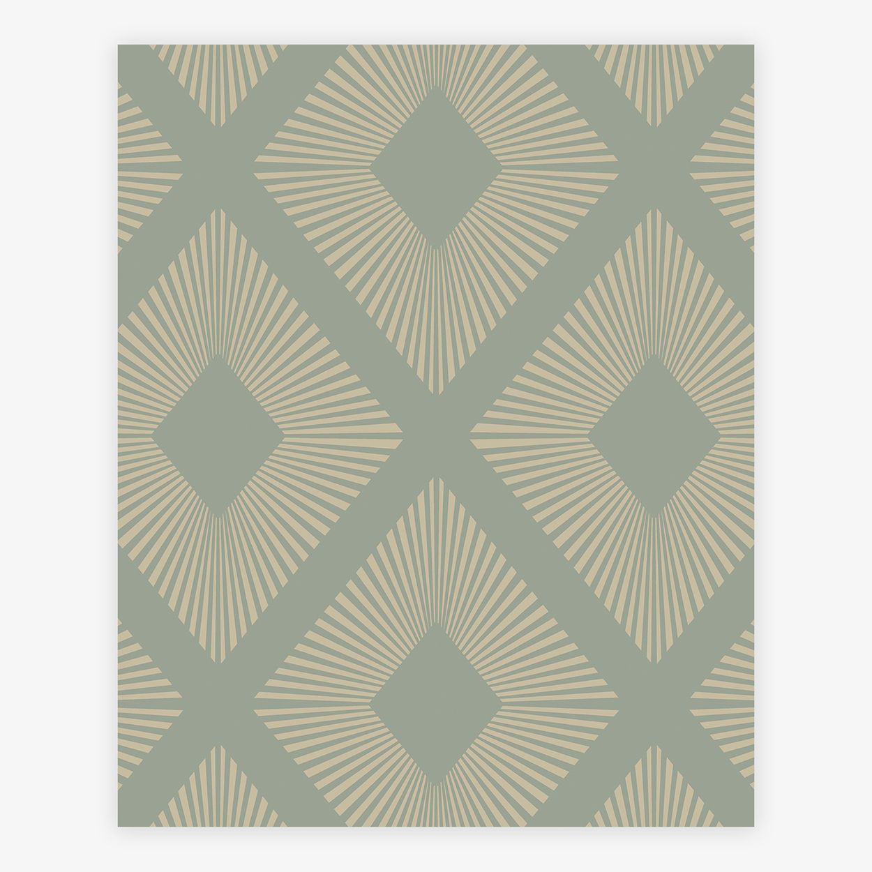 Next Deco Triangle Sage Wallpaper