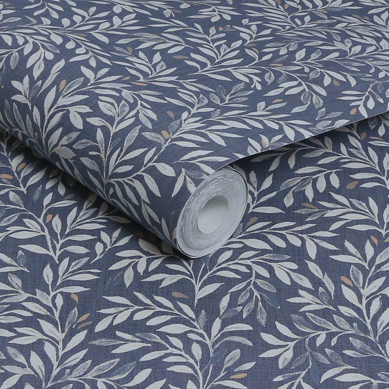 Next Ditsy Leaf Navy Wallpaper