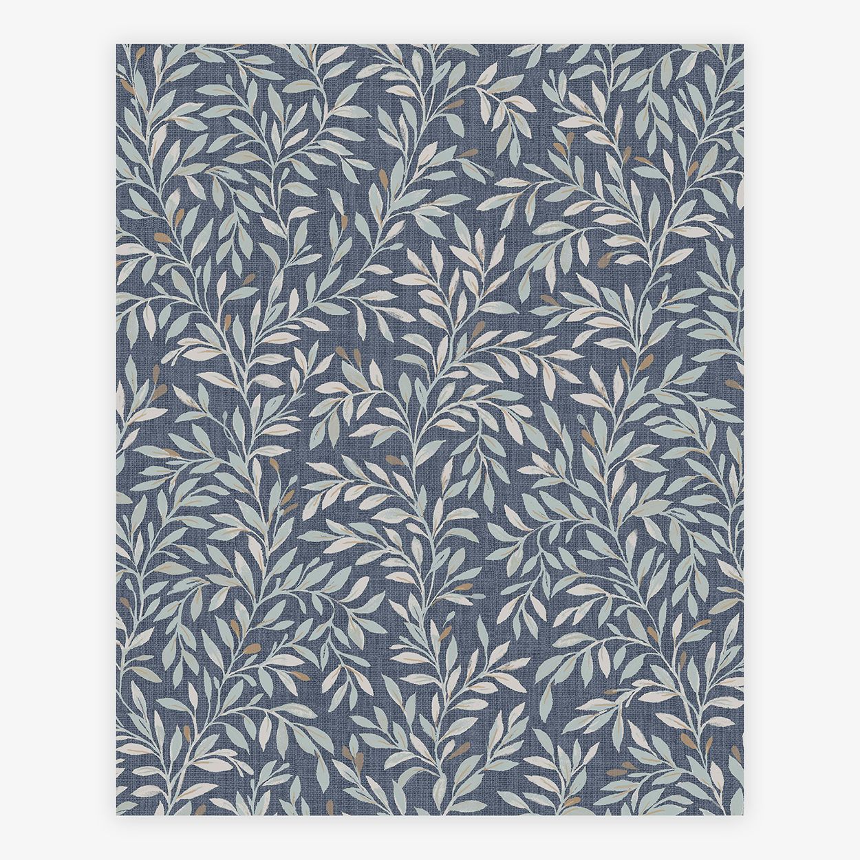 Next Ditsy Leaf Navy Wallpaper