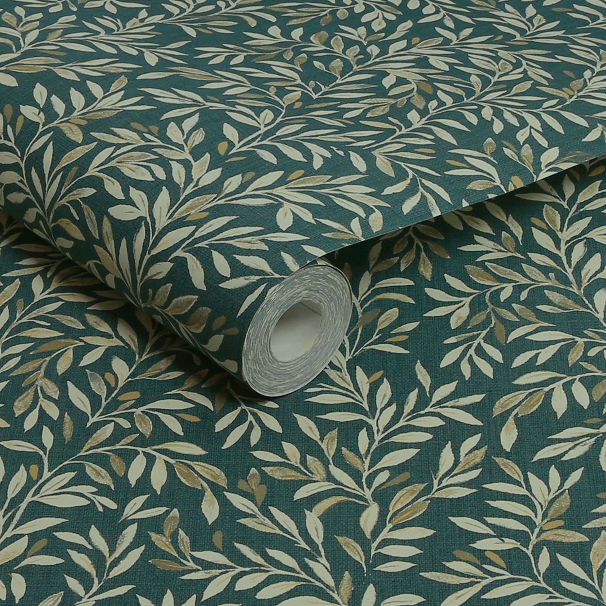 Next Ditsy Leaf Emerald Wallpaper